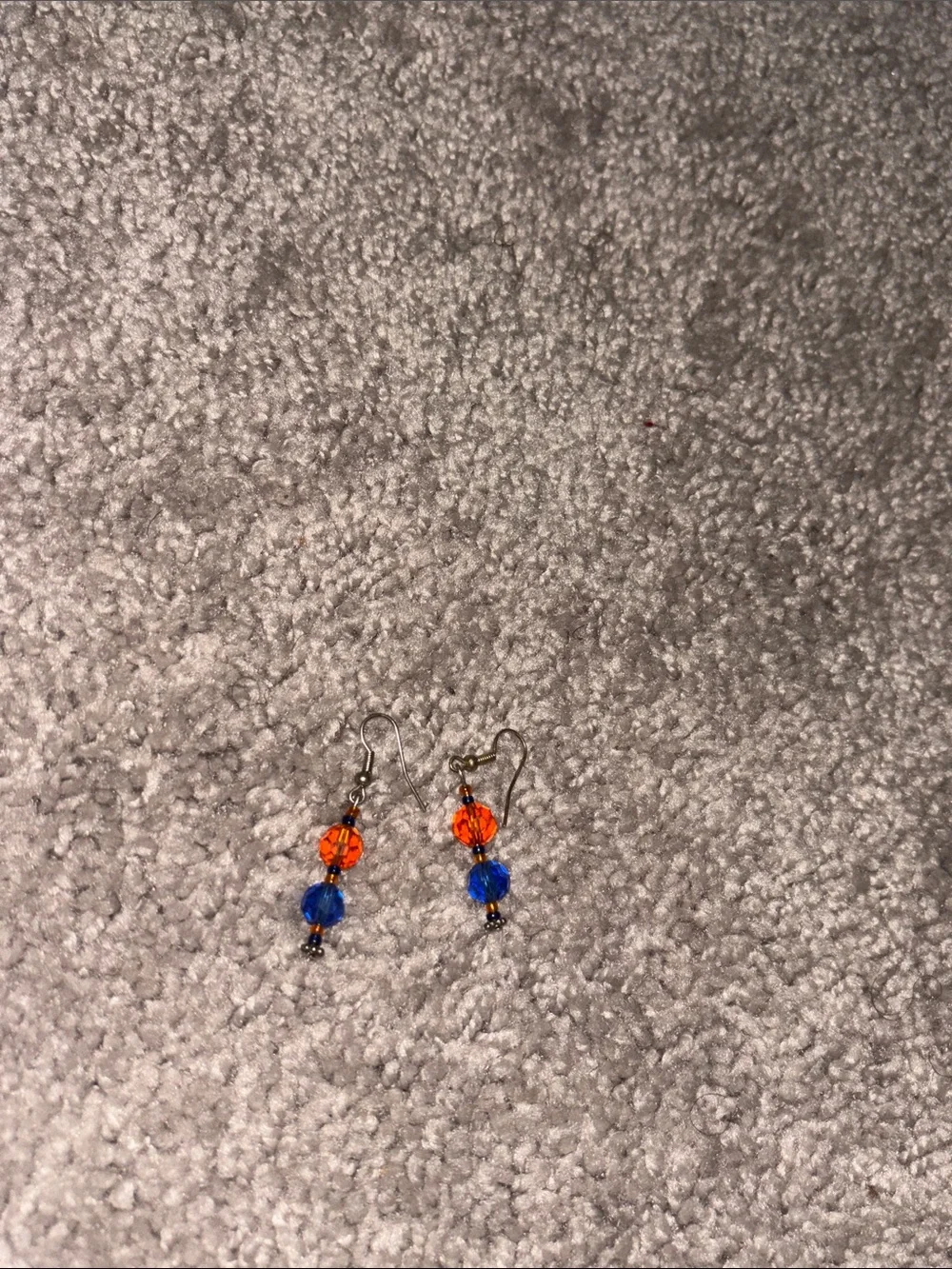 paparazzi Orange and Blue Beaded Kids Dangle Earrings